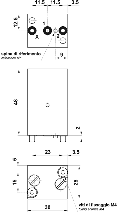 Switch with inhibition exhaust for sub-base CR