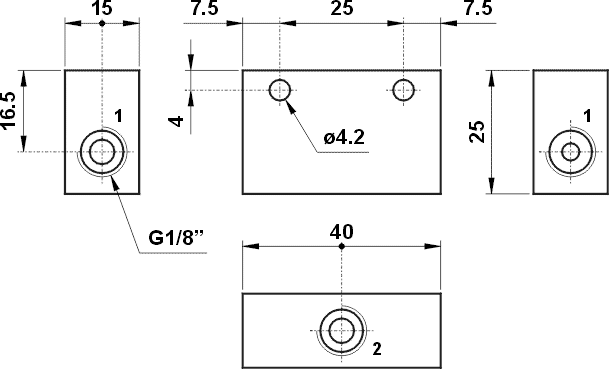 In-line 1/8 AND element 