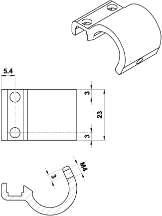 disegno staffa