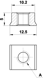 dado per fissaggio in cava