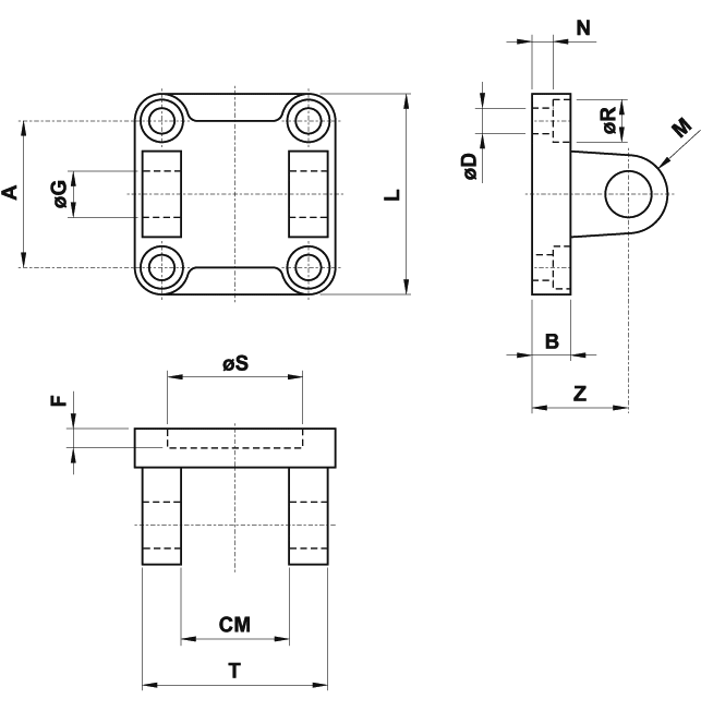 cerniera femmina MP2 con perno