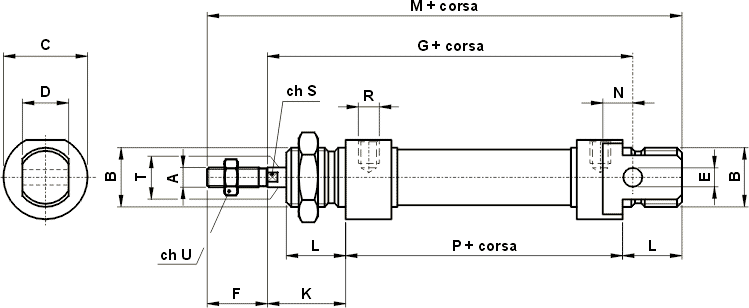 microcilindro ISO 6432