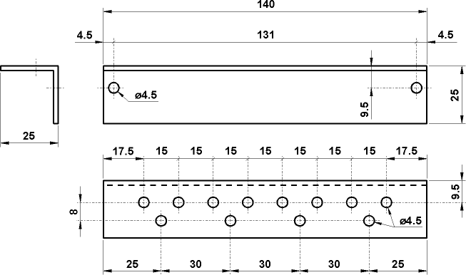 Mounting bracket for logic elements 