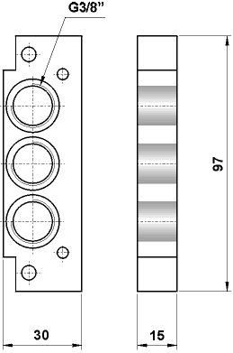 terminale di ingresso in asse