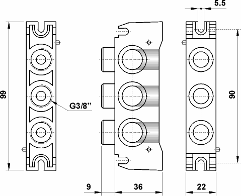 terminale di ingresso inferiore